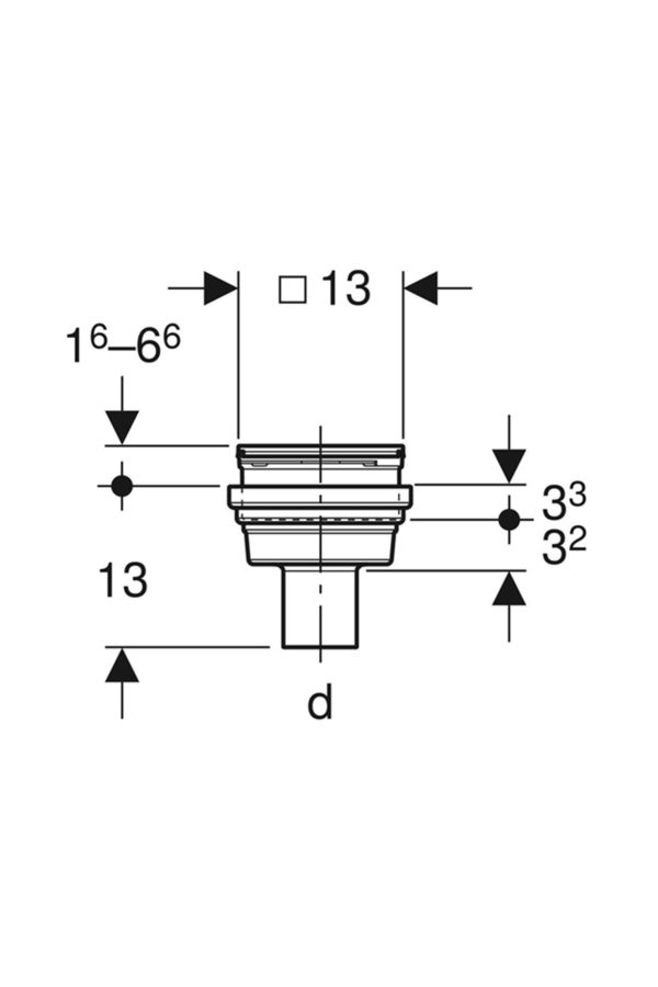 Geberit Varino Yer Süzgeci D50